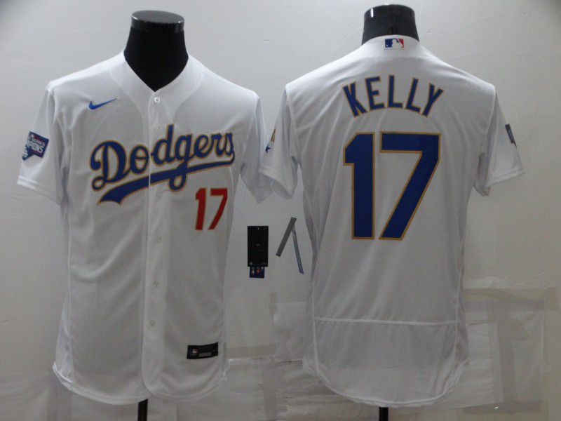 Men Los Angeles Dodgers 17 Kelly White Elite 2022 Nike MLB Jersey